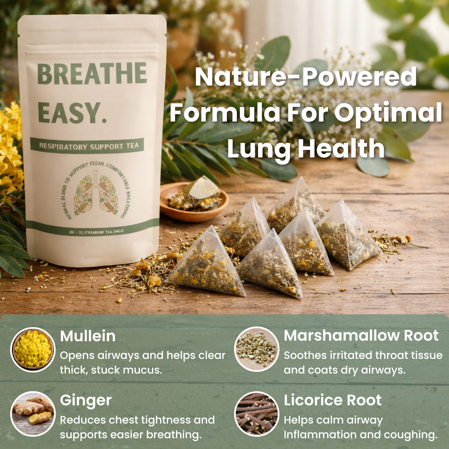 Breathe Easy. Respiratory Wellness Tea